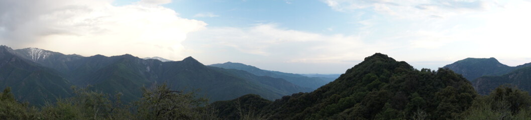 panorama view of the Sequoia National park