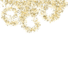 Glitter Stars. Luxury Confetti tiny Gold Christmas