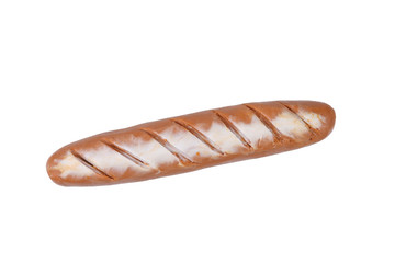 baguette model from japanese clay on white background