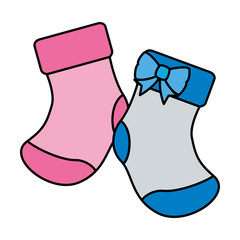 baby socks clothes isolated icon