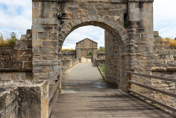 Fototapeta na wymiar Gate of the Citadel of Pamplona, Spain