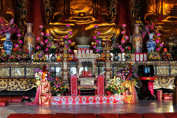 Active monastery Baolin Temple, Shunde, Foshan, Guangdong, China - a Buddhist temple that inherits...