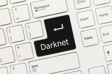 White conceptual keyboard - Darknet (black key)