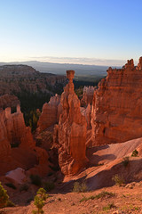 The rock formation known as Thor's Hammer in Bryce Canyon National Park, Utah, at sunrise.