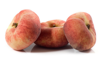 isolated image of peaches on white background