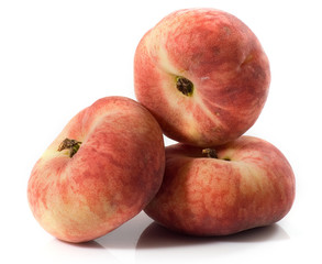 isolated image of peaches on white background