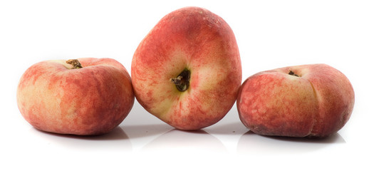 isolated image of peaches on white background