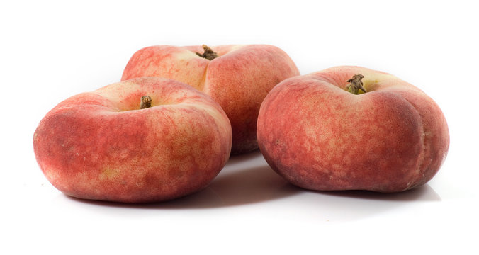 isolated image of peaches on white background