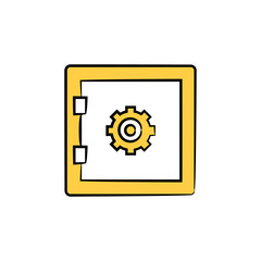 safe icon yellow theme