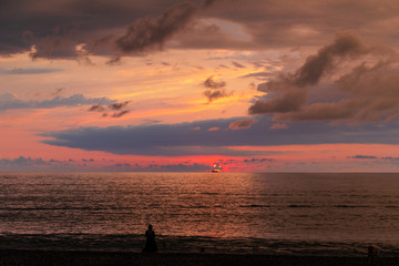 Amazing sunset over the Black Sea