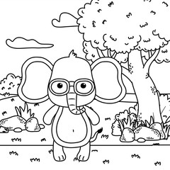 Elephant cartoon design vector illustrator