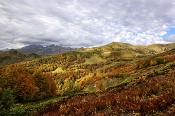 Autumn in the Caucasus Mountains.