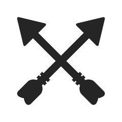 cross arrows or bows symbol