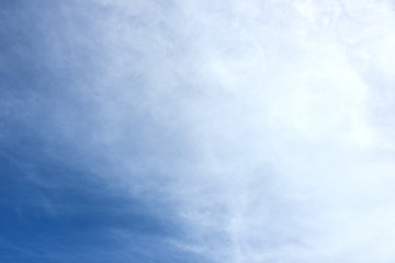 Blue sky white cloud white background. Beautiful sky and clouds in the afternoon.