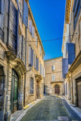 Backstreets in the city of Beziers, Languedoc region of France