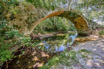 A Roman Bridge near the city of Uzes, in the Gard Department of France