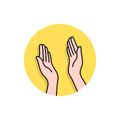 linear hands like highfive logo