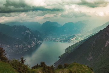 panoramic view from monte baldo garda lake