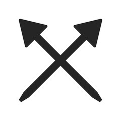 cross arrows or bows symbol