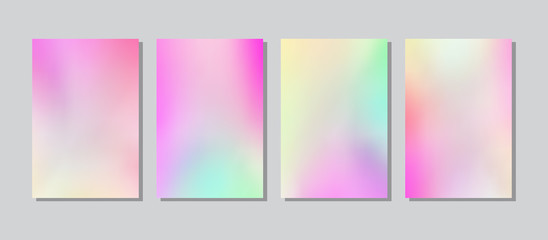 Screen gradient set with modern abstract backgrounds.