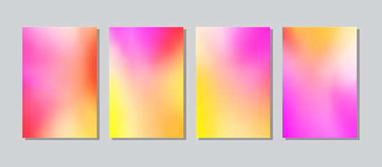 Obraz premium Screen gradient set with modern abstract backgrounds.