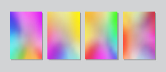 Fototapeta premium Screen gradient set with modern abstract backgrounds.