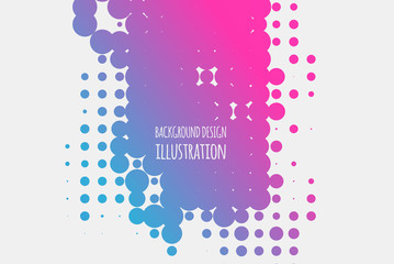 Gradient halftone dots background. Abstract vector illustration.