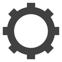 Cog raster pictogram. Illustration contains flat cog iconic symbol isolated on a white background.