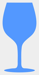 Wine glass raster pictograph. Illustration contains flat wine glass iconic symbol isolated on a white background.