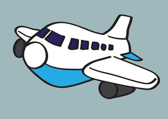 Airplane Vector Cartoon Illustration
