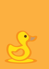 Yellow Duckling Hand Drawn Vector Cartoon
