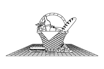 Isolated picnic basket design vector illustrator