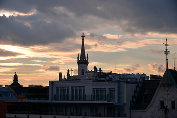 Naklejka premium The Silhouette of the hotel;Austria Trend Hotel Europa Wien;Vienna;Austria