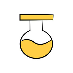 flask icon yellow doodle theme