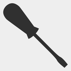 Screwdriver v2 raster icon. Illustration contains flat screwdriver v2 iconic symbol isolated on a white background.