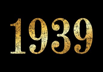 Year 1939 (Ancient Gold) - obrazy, fototapety, plakaty