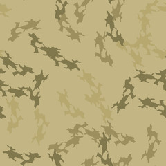 Sand camouflage of various shades of green, olive and beige colors