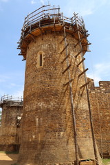 Fototapeta na wymiar Tour en chantier du château médiéval de Guédelon, Bourgogne 