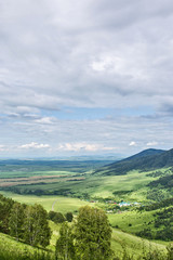 the view of the mountains in the Altai