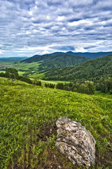 the view of the mountains in the Altai