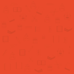 set of school supplies pattern background