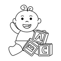 alphabet blocks toys with baby boy