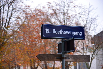 The Sign of Beethovengang;Vienna;Austria