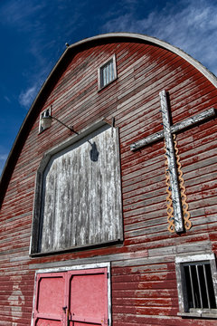 Barn with cross