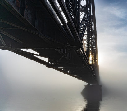 Bridge in fog
