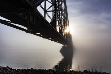 Bridge in fog