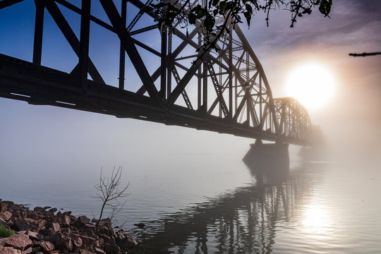 Bridge in fog