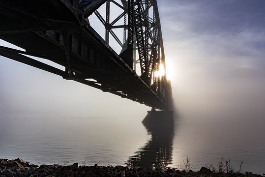 Bridge in fog
