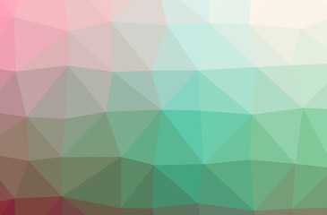 Illustration of abstract Green horizontal low poly background. Beautiful polygon design pattern.
