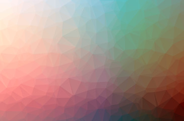 Fototapeta premium Illustration of abstract Green, Red horizontal low poly background. Beautiful polygon design pattern.